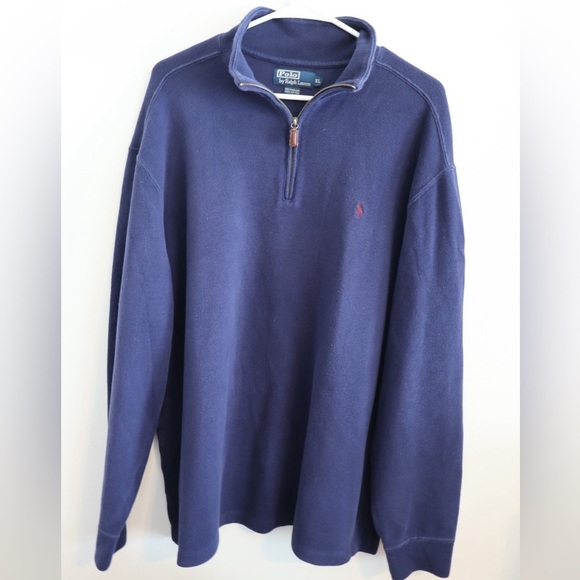 Polo Ralph Lauren Navy Blue 1/4 Zip Pullover - Picture 1 of 3